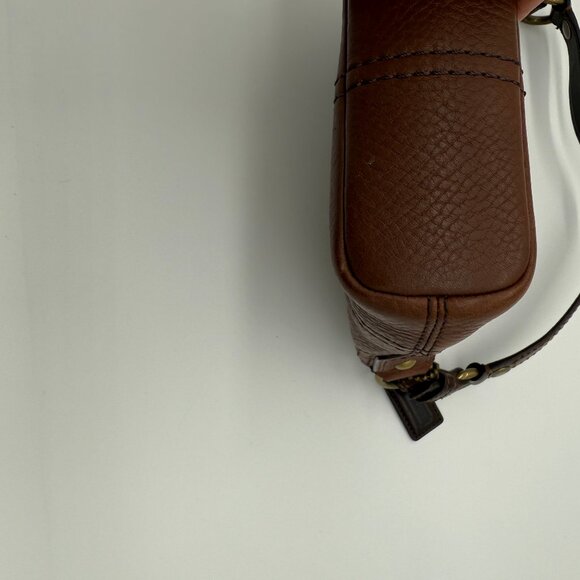 Classic Coach Brown Pebbled Leather Purse C0769-10946 Brass Hardware Turn Lock - Picture 13 of 13